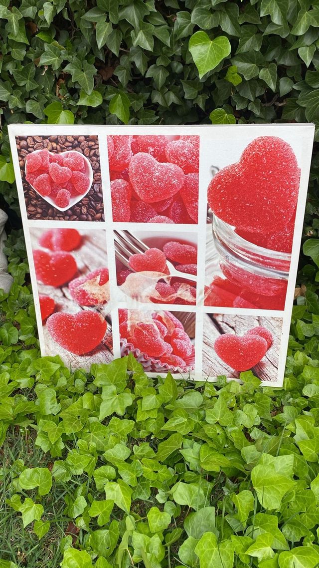 Cuadro Corazones Rojos