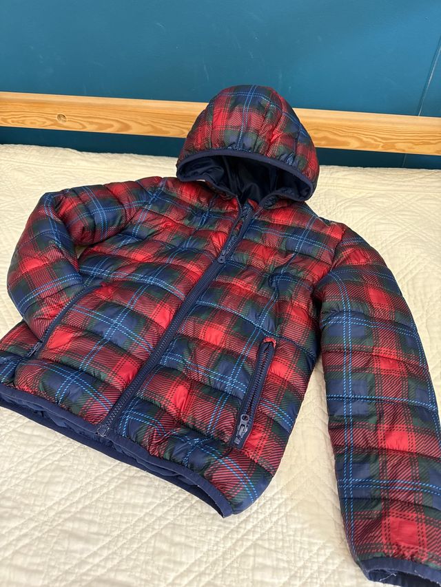 Piumino bambino/a mezza stagione a quadri