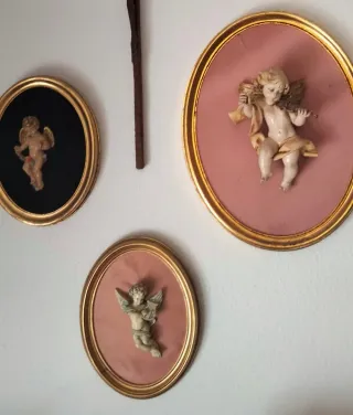 Angelitos enmarcados decorativos