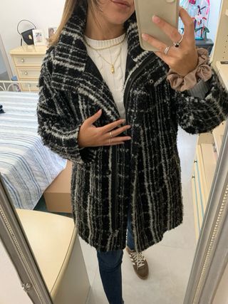 Cappotto a quadri lana vergine