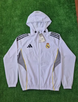 Cortavientos Real Madrid Adidas 25/26 Blanco
