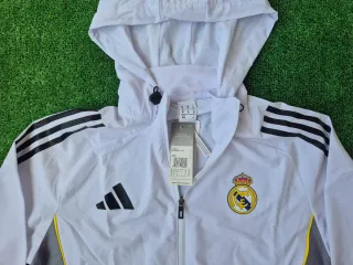 Cortavientos Real Madrid Adidas 25/26 Blanco