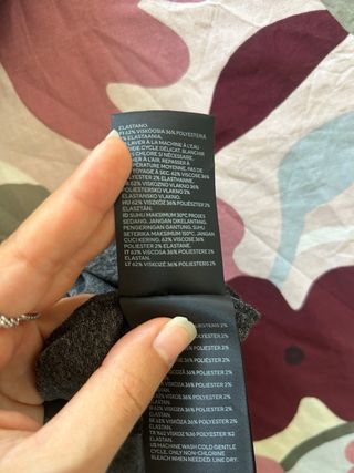 Abito lungo H&M grigio con manica lunga 