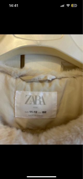 Gilet in pelliccia sintetica Zara panna