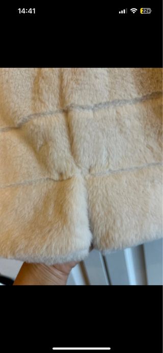 Gilet in pelliccia sintetica Zara panna