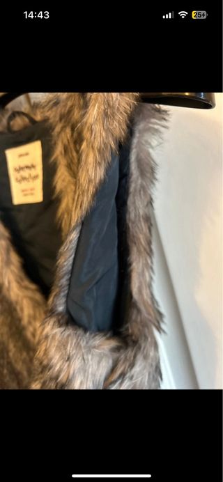 Gilet Zara Bambina Pelliccia Sintetica Grigio