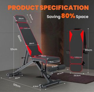Banco de pesas ajustable y plegable (sin estrenar)