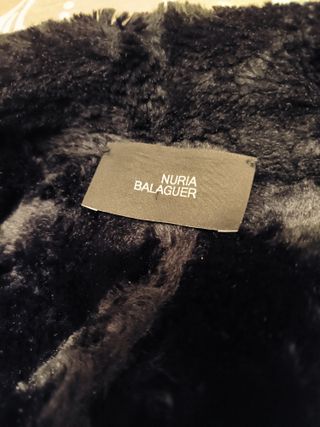 Chaquetón Piel Sintética Negro/Marrón