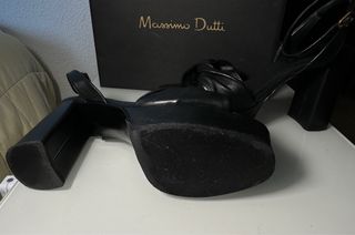 Tacones Massimo Dutti Piel Negros