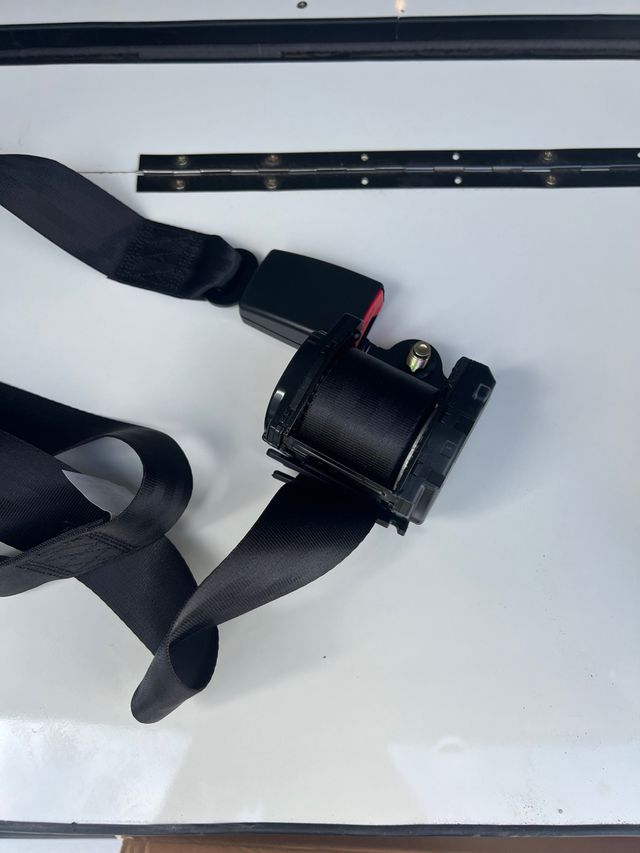 Cinturón de seguridad universal negro 2 cinturones