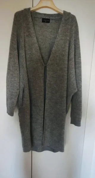 Cardigan lungo Candida Grigio Taglia Unica