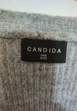 Cardigan lungo Candida Grigio Taglia Unica
