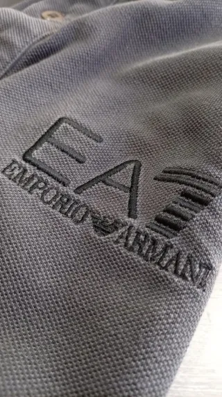 Camisa Polo EA Emporio Armani Gris