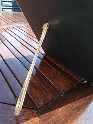 Marco de fotos 13x18 de metal dorado y negro