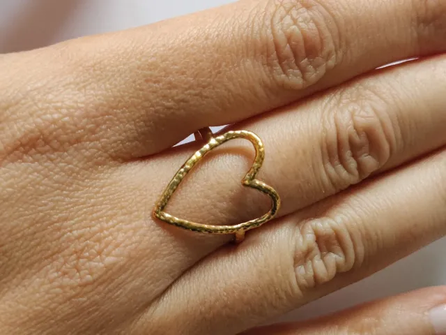 Anillo Corazón Acero Inoxidable