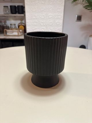 Jarrón H&M Negro Cerámica