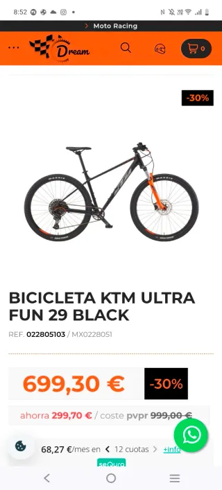 Bicicleta KTM Ultra Fun 29 XL