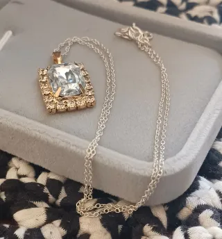 Colgante Plata Esterlina Cadena Oro