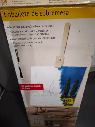 Caballete de pintor de madera