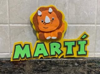 Nombres personalizados goma EVA infantiles