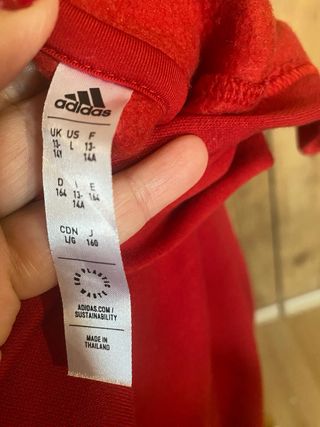 Sudadera Adidas Roja con Capucha