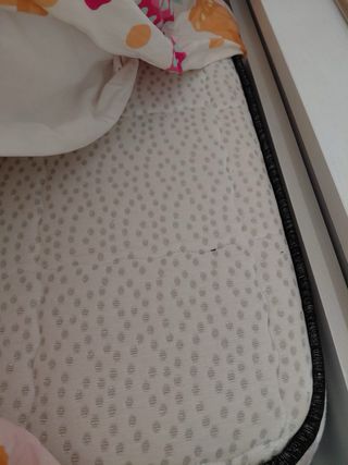 Litera con armario, escritorio y colchones