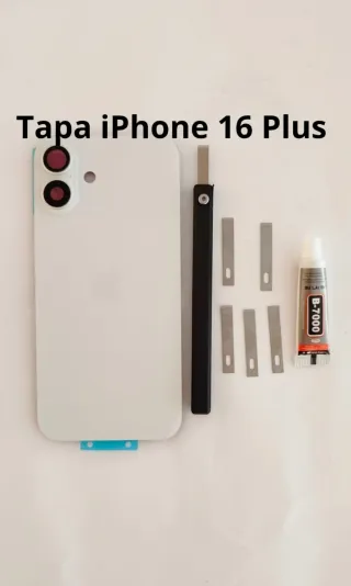 Kit Tapa Trasera iPhone 16 Plus Blanca