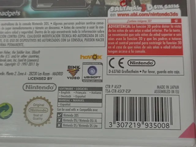 Tom Clancy's Splinter Cell 3D Nintendo 3DS