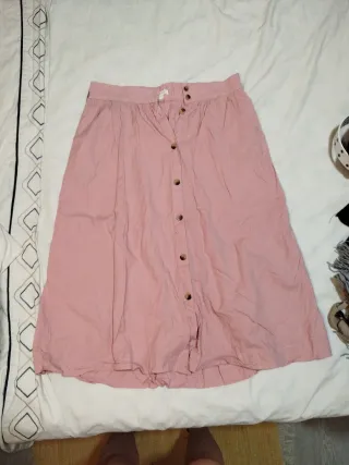 Falda midi rosa Springfield Talla 42