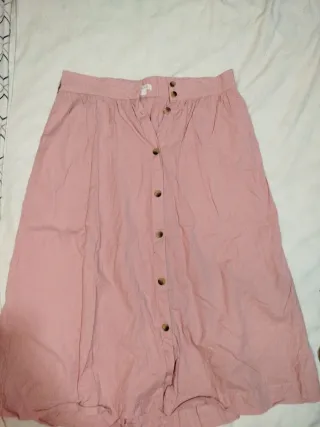 Falda midi rosa Springfield Talla 42