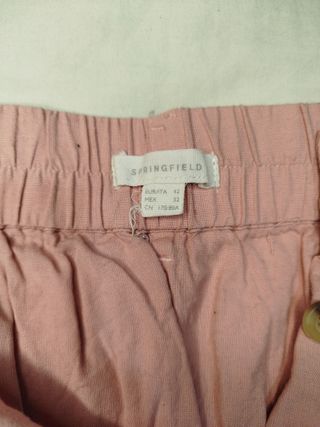 Falda midi rosa Springfield Talla 42