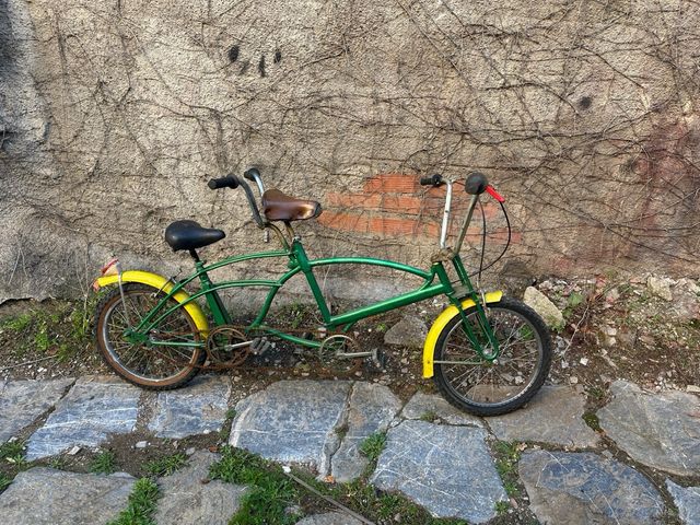 Bici tándem antigua vintage 2 personas