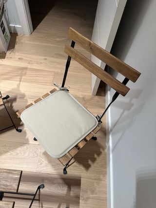 Mesa y 2 Sillas Plegables Exterior Madera