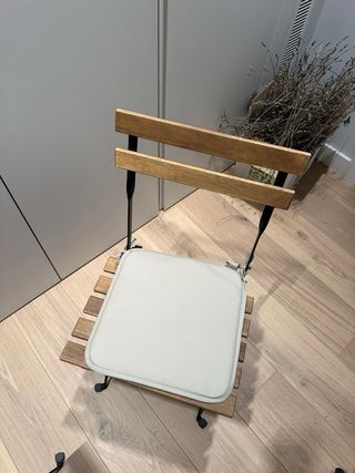 Mesa y 2 Sillas Plegables Exterior Madera