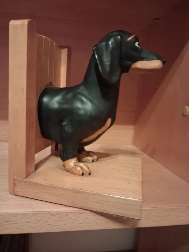 Sujetalibros vintage Forcalit perro salchicha