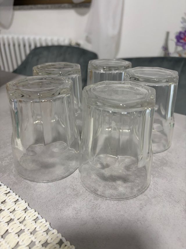 Set 5 Bicchieri Vetro