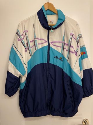 Chaqueta Retro Vintage Ellesse Azul y Blanca