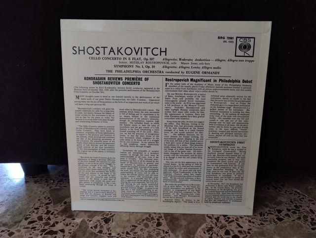 Vinilo Shostakovich: Concerto Cello Op. 107
