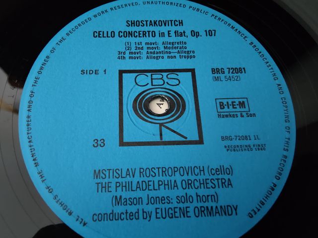 Vinilo Shostakovich: Concerto Cello Op. 107