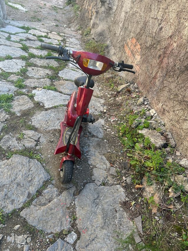 Patinete de gasolina rojo