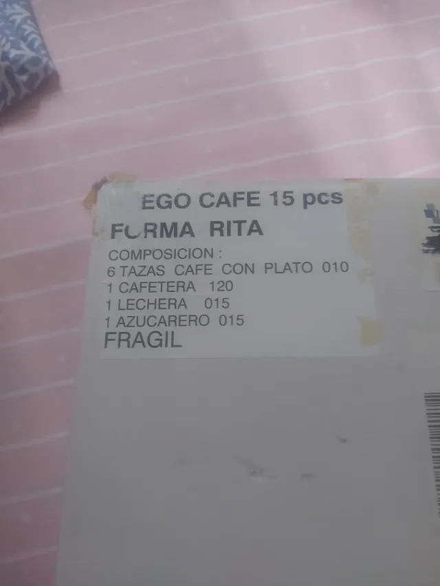 Juego de café de porcelana blanco