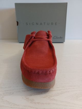 Clarks WallabeeEVO Talla 44 Rojo/Marrón