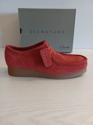 Clarks WallabeeEVO Talla 44 Rojo/Marrón