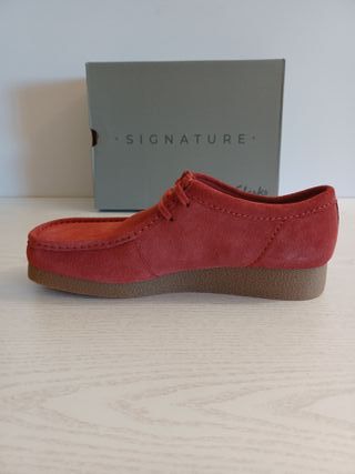 Clarks WallabeeEVO Talla 44 Rojo/Marrón