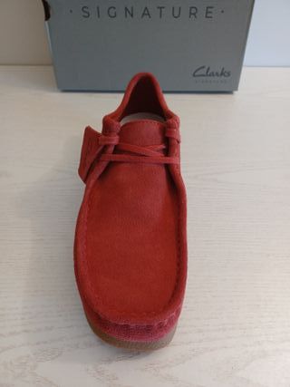Clarks WallabeeEVO Talla 44 Rojo/Marrón