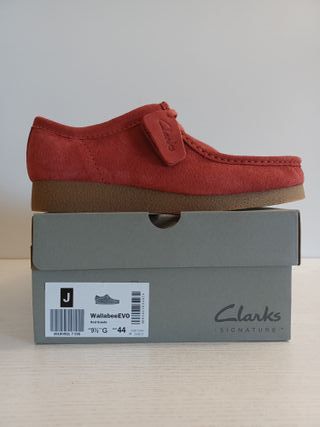 Clarks WallabeeEVO Talla 44 Rojo/Marrón