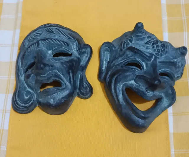 Coppia Maschere Teatro Greco Antico