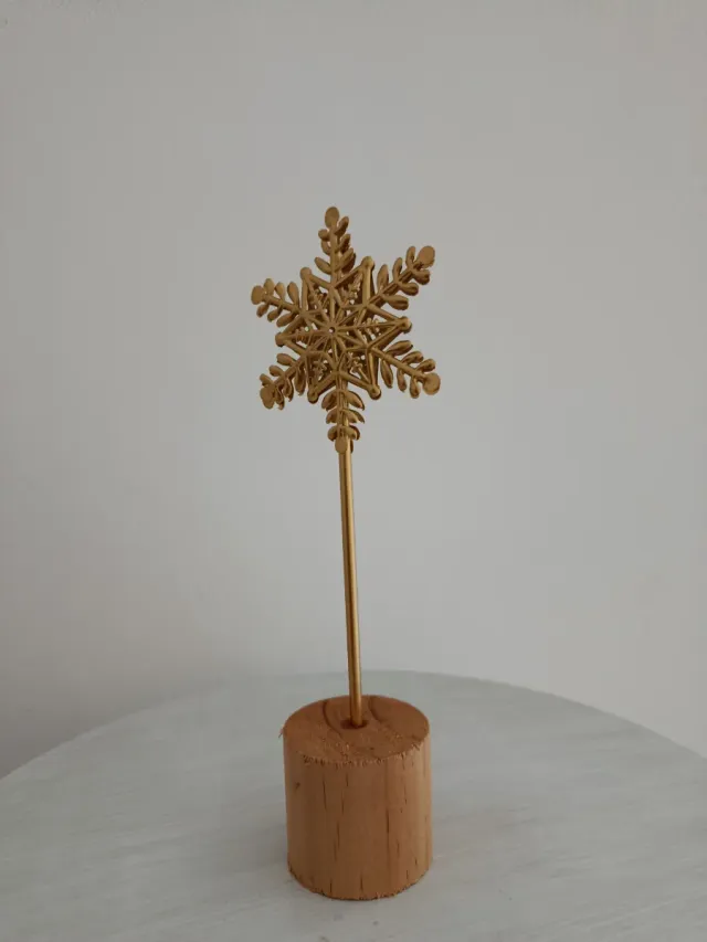 Decorazione Fiocco di Neve Dorato