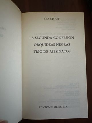 Obras completas LA SEGUNDA CONFESION. ORQUIDEAS...