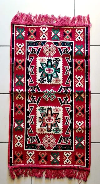 Alfombra Kilim 125x90cm Tejido Lana